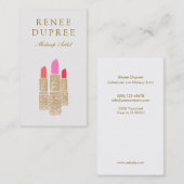 Carte De Visite Gold Sequin (Devant / Derrière)