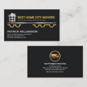 Carte De Visite Gold Silver Truck Carrier Home Logistic Movers (Devant / Derrière)