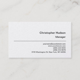 Carte de visite Gold Simple Plain Manager