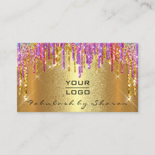 Carte De Visite Gold Spark maquillage Artiste Lash Drives Lux Logo