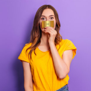 Carte De Visite Gold Spark Maquillage Artiste Lash Élégant Logo Lu