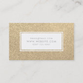 Carte De Visite Gold Sparkle Parties scintillant Beauté Spray Tan (Dos)