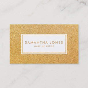Carte De Visite Gold Sparkle Parties scintillant Simple Modern Mak
