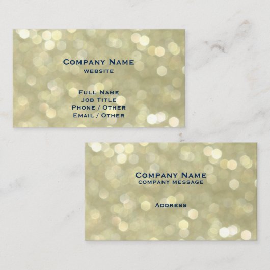 Carte de visite Gold Sparkles (Devant / Derrière)