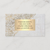 Carte De Visite Gold Speckled | Pierre de marbre (Dos)