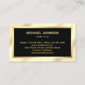 Carte De Visite Gold Stars Confetti Black Gold Casques DJ (Dos)