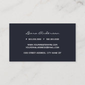 Carte De Visite Gold Stars et Navy Blue (Dos)