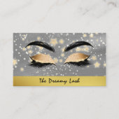 Carte De Visite *~* Gold Stars Lashes Brows Extensions Girly (Devant)