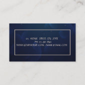 Carte De Visite Gold Stars Lotus Navy Blue (Dos)