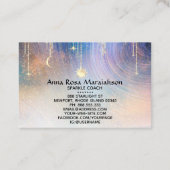 Carte De Visite *~* Gold Stars Sparkle Moon Sun Celestial Rainbow (Dos)