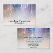 Carte De Visite *~* Gold Stars Sparkle Moon Sun Celestial Rainbow (Devant / Derrière)