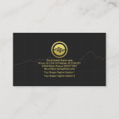 Carte De Visite Gold Stock Exchange Graph Financial Stock Broker (Dos)