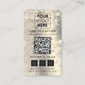 Carte De Visite Gold Stone Connect with Us Social Media QR Code (Devant)