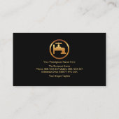 Carte De Visite Gold Stripe Gold Faucet Logo Plumbing Plumbing (Dos)