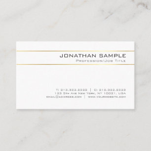 Carte De Visite Gold Striped Luxe Créatif Minimal Design tendance