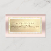 Carte De Visite Gold Stripes, Frame Rose Gold Jewelry Designer (Dos)