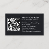 Carte De Visite Gold Strokes Black Beauty Shop (Dos)