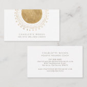 Carte De Visite Gold Sun Holistic Wellness Coach (Devant / Derrière)