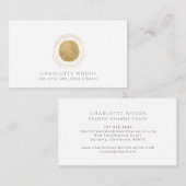 Carte De Visite Gold Sun Holistic Wellness Coach (Devant / Derrière)