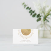 Carte De Visite Gold Sun Meditation Instructor (Debout devant)