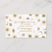 Carte De Visite Gold Sun Moon Planètes Space Illustration blanche (Dos)