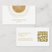 Carte De Visite Gold Sun Rays  (Devant / Derrière)