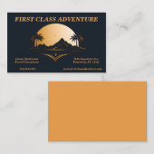 Carte De Visite Gold sur Black Sun Mountain Trees Agence de Voyage (Devant / Derrière)