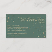 Carte De Visite Gold Tarot Reader Stars Lune Soleil Céleste (Dos)