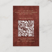 Carte De Visite Gold & Terracotta Elegant Mandala Natural Healing (Dos)