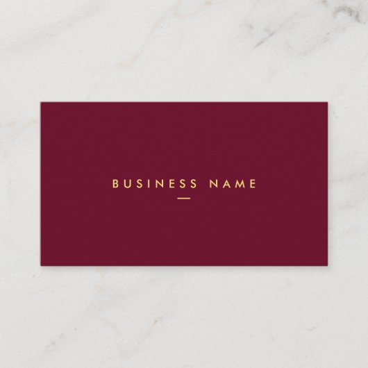 Carte De Visite Gold Text Elegant Modern Simple Template (Devant)