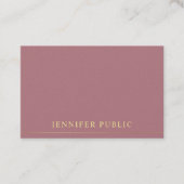 Carte De Visite Gold Text Modèle Professionnel Élégant Moderne (Devant)