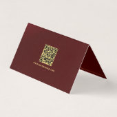 Carte De Visite Gold Text Professional Elegant Template Folded (Dos)