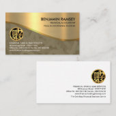 Carte De Visite Gold Texture Gold Wave Numéros de compte financier (Devant / Derrière)