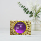 Carte De Visite GOLD THRACIEN DISQUE MONOGRAM Purple Amethyst Gem (Debout devant)