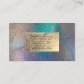 Carte De Visite Gold Tiffany Ocean Tropic Foil Botanical Delicical (Dos)
