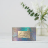 Carte De Visite Gold Tiffany Ocean Tropic Foil Botanical Delicical (Debout devant)