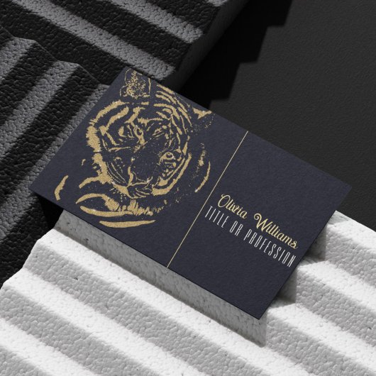 Carte De Visite Gold Tiger noir Design
