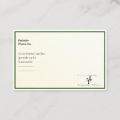 Carte De Visite Gold Tint Gradient & Hunter Logo Euro (Dos)