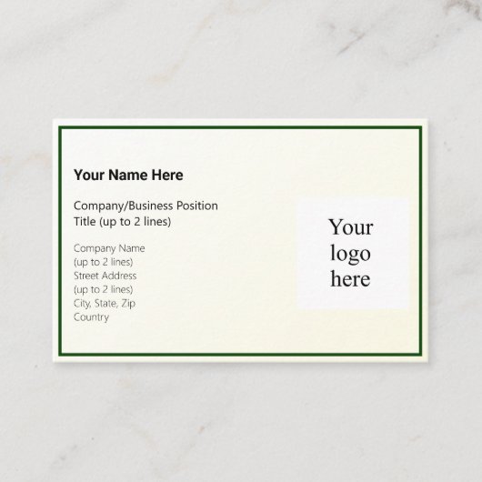 Carte De Visite Gold Tint Gradient & Hunter Logo Euro (Devant)