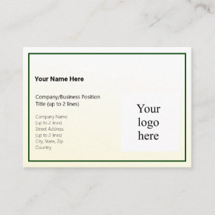 Carte De Visite Gold Tint Gradient & Hunter Logo puissant