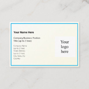 Carte De Visite Gold Tint Gradient & Sky Blue Logo Euro