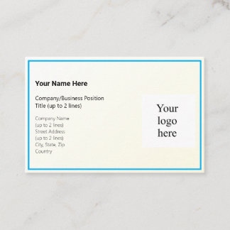 Carte De Visite Gold Tint Gradient & Sky Blue Logo Euro