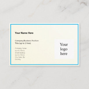 Carte De Visite Gold Tint Gradient & Sky Blue Logo Std.