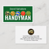 Carte De Visite Gold Tools On Handyman Service (Devant / Derrière)