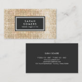 Carte De Visite Gold Trendy Fun FAUX Sequin Beauty Salon (Devant / Derrière)