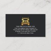 Carte De Visite Gold Truck Border Frame Trucker (Dos)