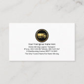 Carte De Visite Gold Truck Moving Home (Dos)