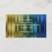 Carte de visite Gold Turquoise Blue Stripes (Dos)