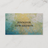 Carte De Visite Gold & turquoise geode minérale professionnel (Devant)