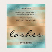 Carte de visite Gold Turquoise Lashes (Extérieur déplié)